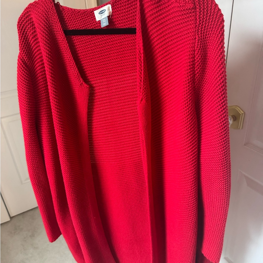 Old Navy Vibrant Red Women's Cardigan
